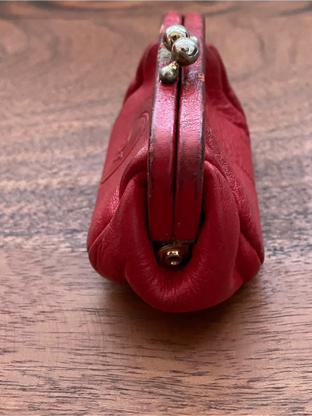 CHRISTIAN DIOR Vintage Gamaguchi Red Leather Coin Purse - Picture 4 of 11